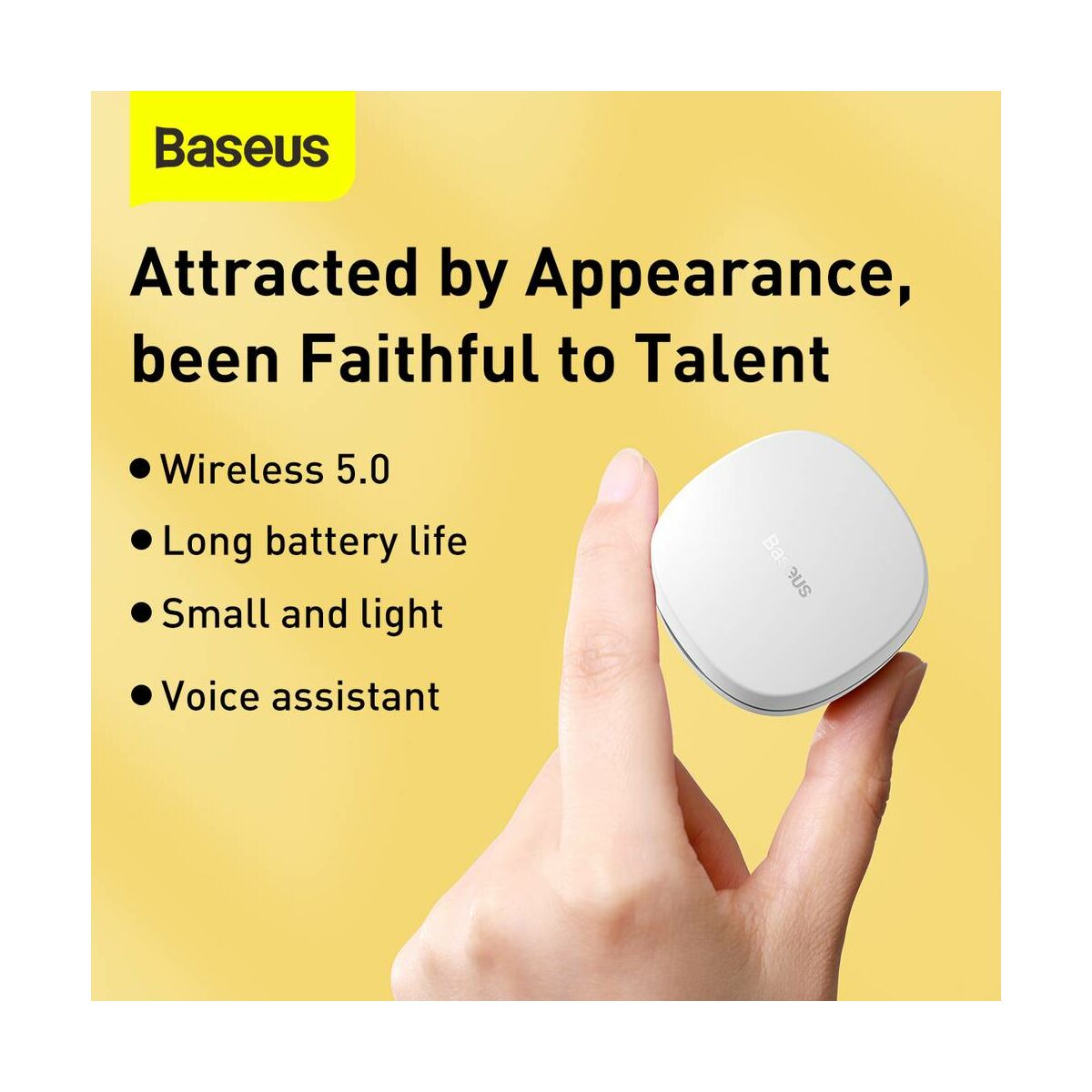 Kép 6/18 - Baseus fülhallgató, Bluetooth Encok WM01 True Wireless, vezeték nélküli, BT 5.0, fehér (NGWM01-02)
