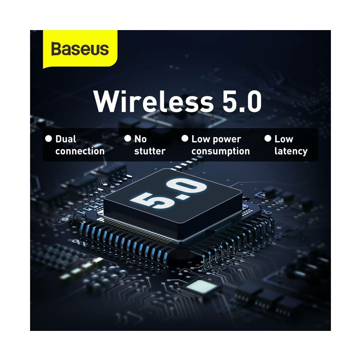 Kép 8/18 - Baseus fülhallgató, Bluetooth Encok WM01 True Wireless, vezeték nélküli, BT 5.0, fehér (NGWM01-02)