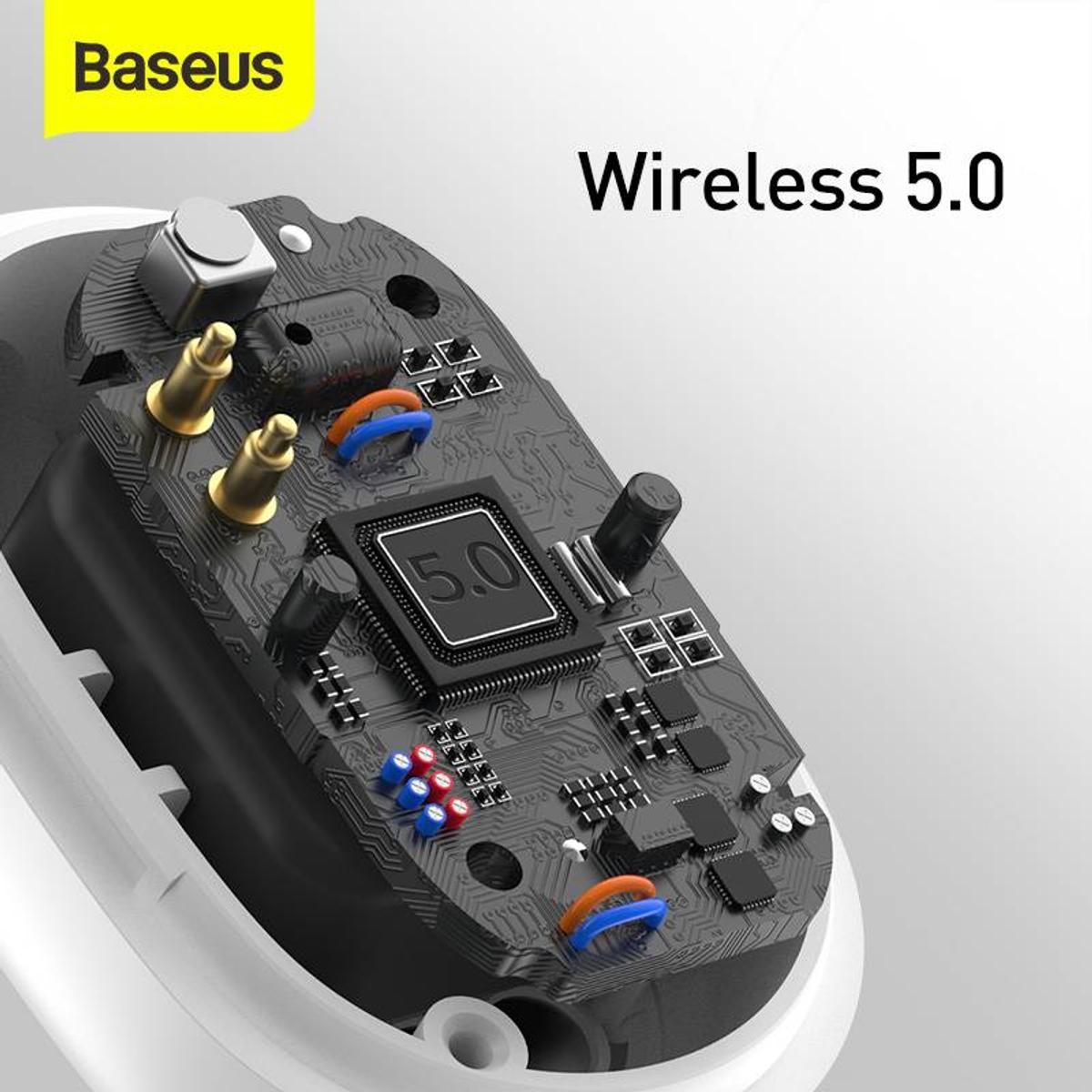 Kép 9/16 - Baseus fülhallgató, Bluetooth Encok WM01 True Wireless, vezeték nélküli, BT 5.0 TWS, akár 10m kommunikációs távolság, fehér (NGWM01P-02)