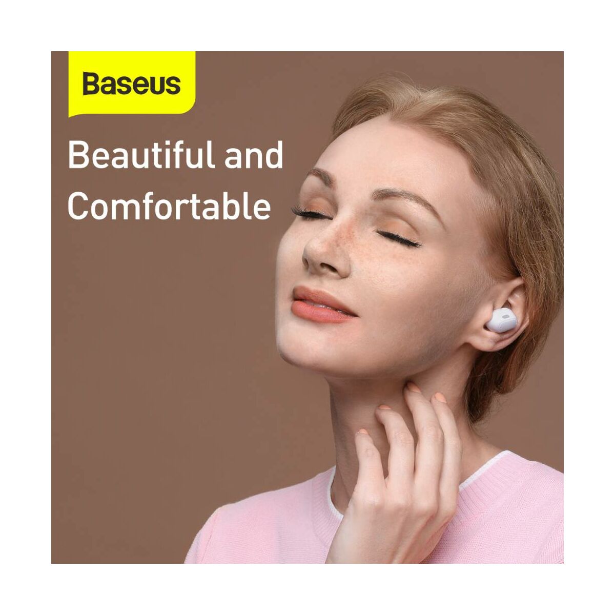 Baseus fülhallgató, Bluetooth Encok WM01 True Wireless, vezeték nélküli, BT 5.0 TWS, akár 10m kommunikációs távolság, fehér (NGWM01P-02)