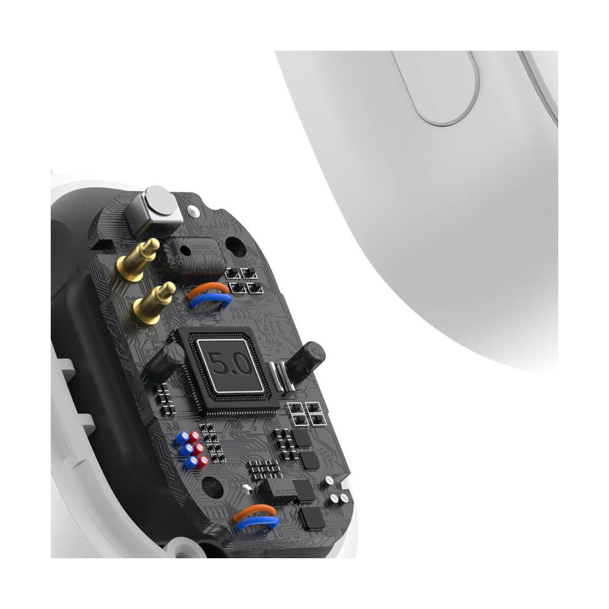 Kép 15/16 - Baseus fülhallgató, Bluetooth Encok WM01 True Wireless, vezeték nélküli, BT 5.0 TWS, akár 10m kommunikációs távolság, fehér (NGWM01P-02)