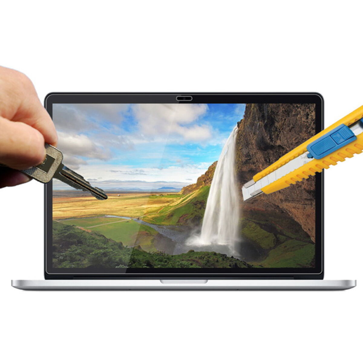 Kép 5/5 - WiWU MacBook 16 inch (2019) Touch bar kijelzővédő fólia, Átlátszó