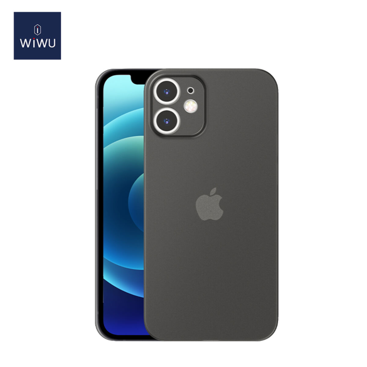 Kép 2/2 - WiWU iPhone 12 mini tok, Nano Skin, átlátszó fekete