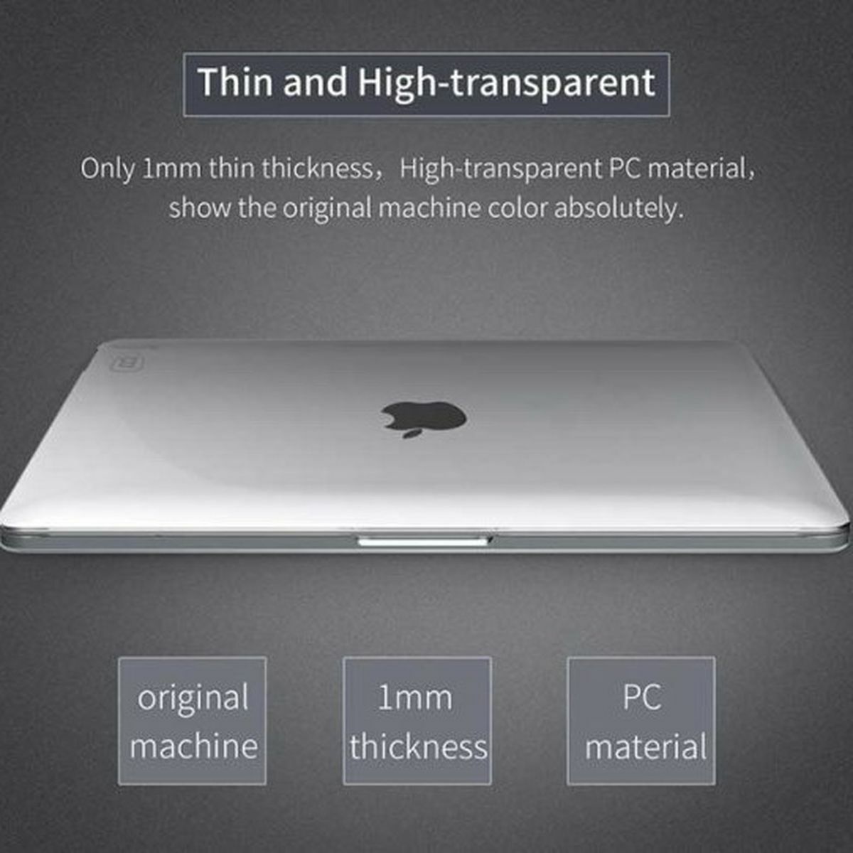 Kép 7/8 - WiWU MacBook Pro 15.4 inch (2016) tok, iSHIELD Hard Shell borító, fehér átlátszó