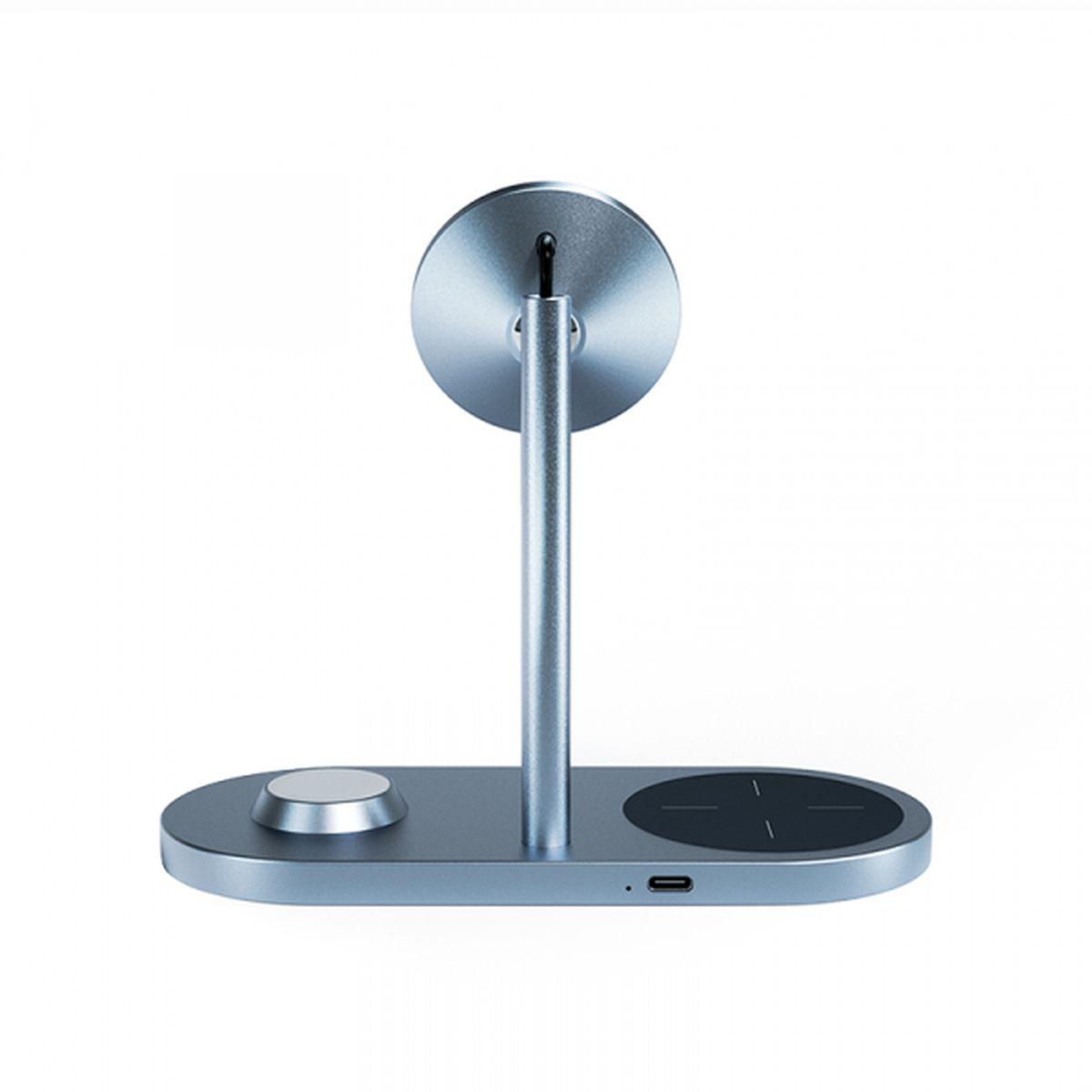 Kép 6/10 - WiWU Vezeték nélküli töltő, Power Air 3-in-1 X23, Magnetic asztali konzol, okostelefon, Apple Watch, AirPods, QC 3.0, 15W, fekete