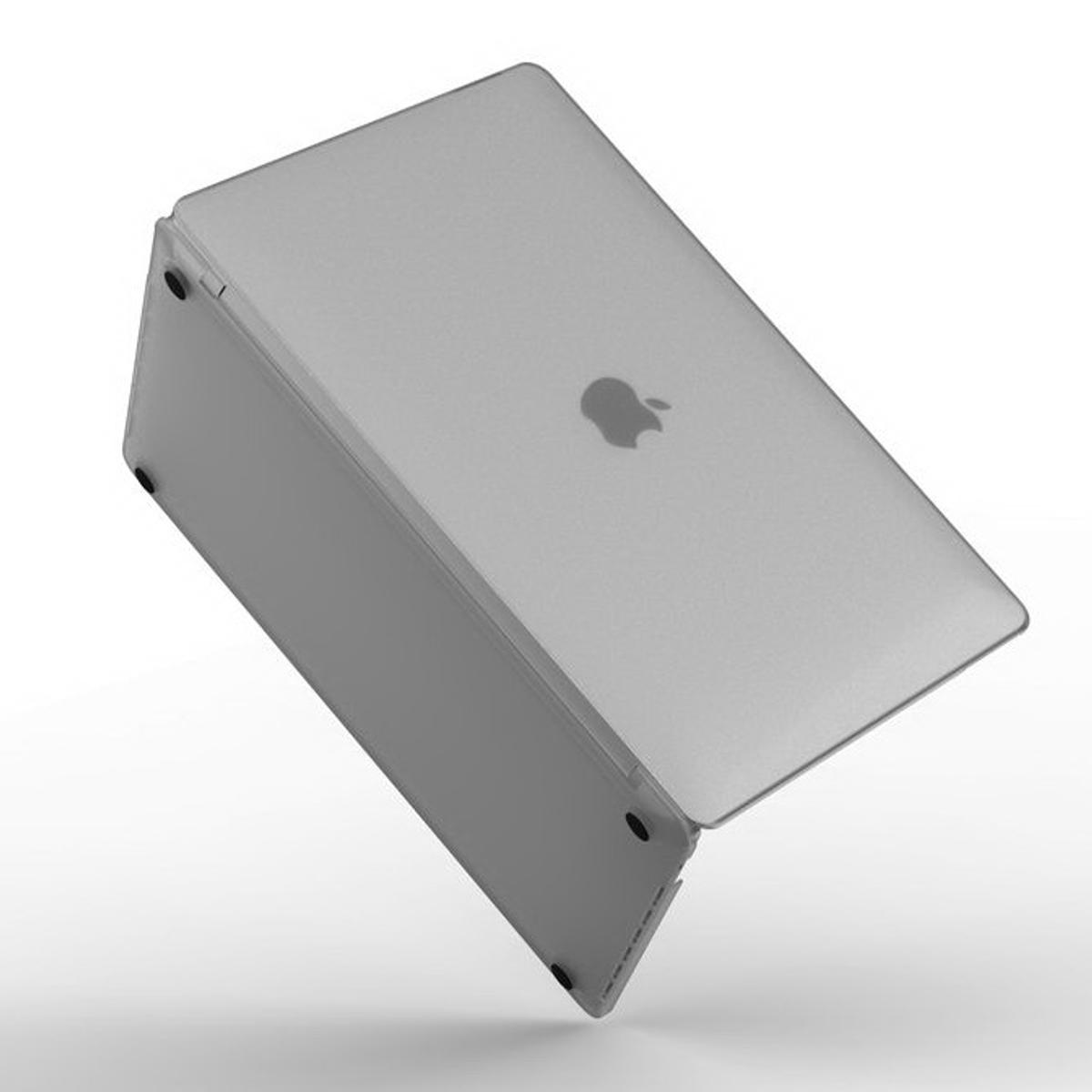 Kép 2/5 - WiWU MacBook 16 inch (2019) tok, iSHIELD Hard Shell borító, Fehér átlátszó