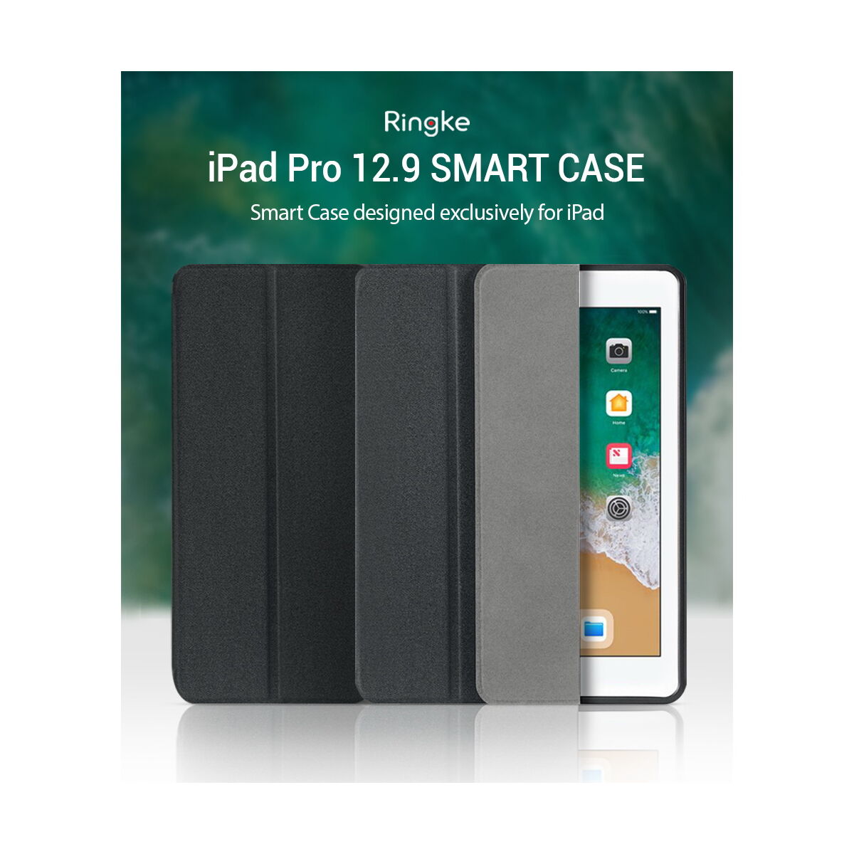 Kép 7/7 - Ringke iPad Pro 12.9 (2020) tok, Smart tok, Fekete