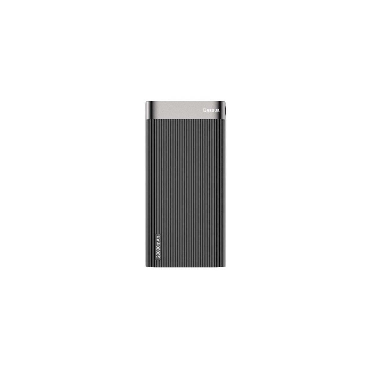 Baseus Power Bank Parallel (Micro USB + Type-C bemenet / dupla USB + Type-C PD kimenet), 18W, 5A, 20.000 mAh, fekete (PPALL-APX01)