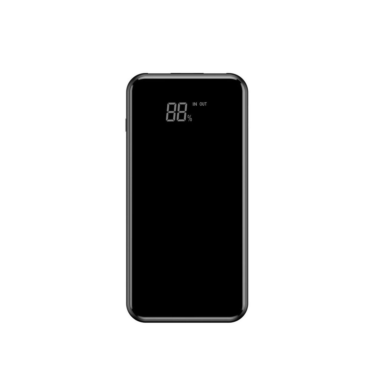 Kép 2/9 - Baseus Power Bank vezeték nélküli töltés Full screen (Micro USB bemenet / dupla USB kimenet), 2A, 8.000 mAh, fekete (PPALL-EX01)
