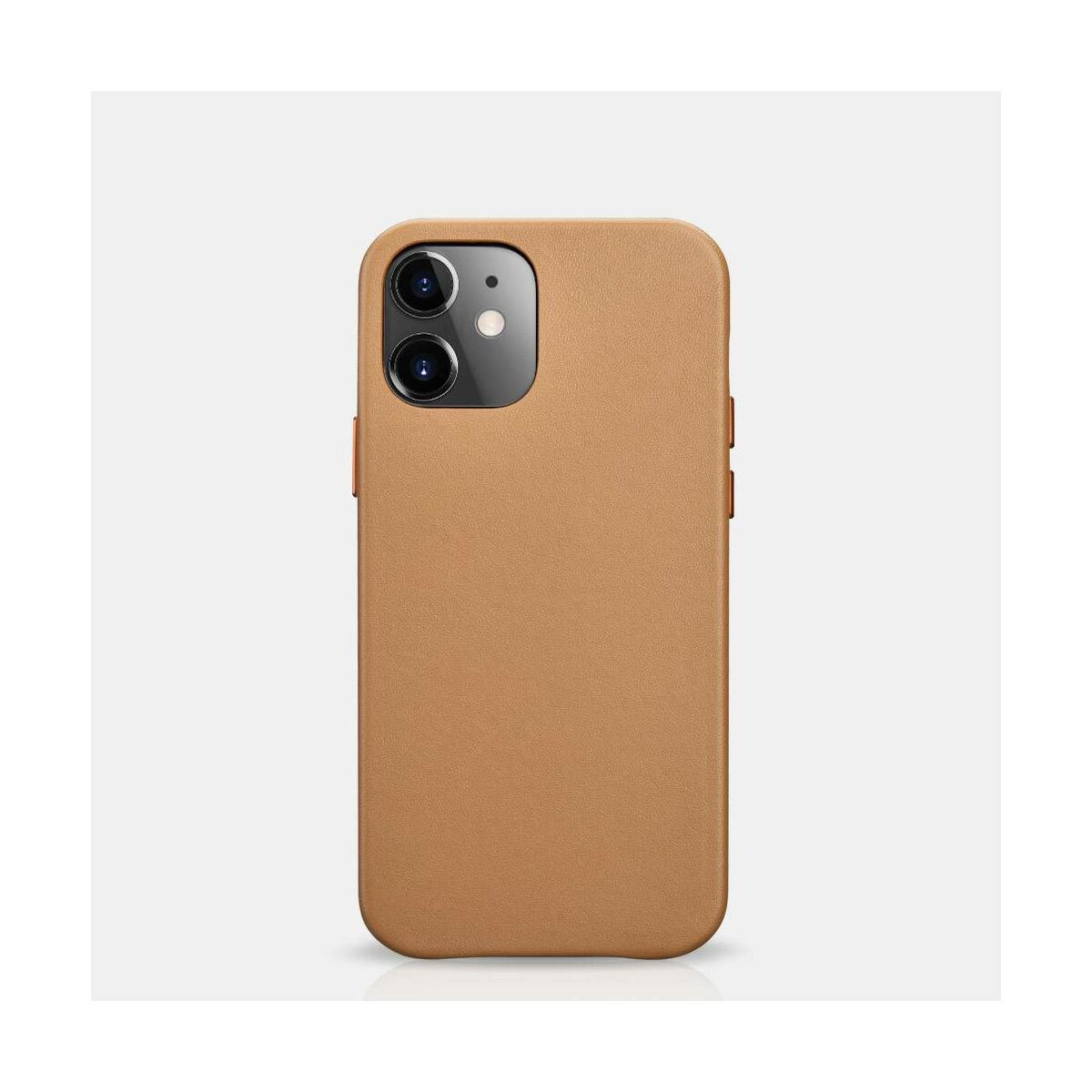 Kép 3/8 - iCarer iPhone 12 /12 Pro (6.1) tok, Eredeti valódi bőr, barna