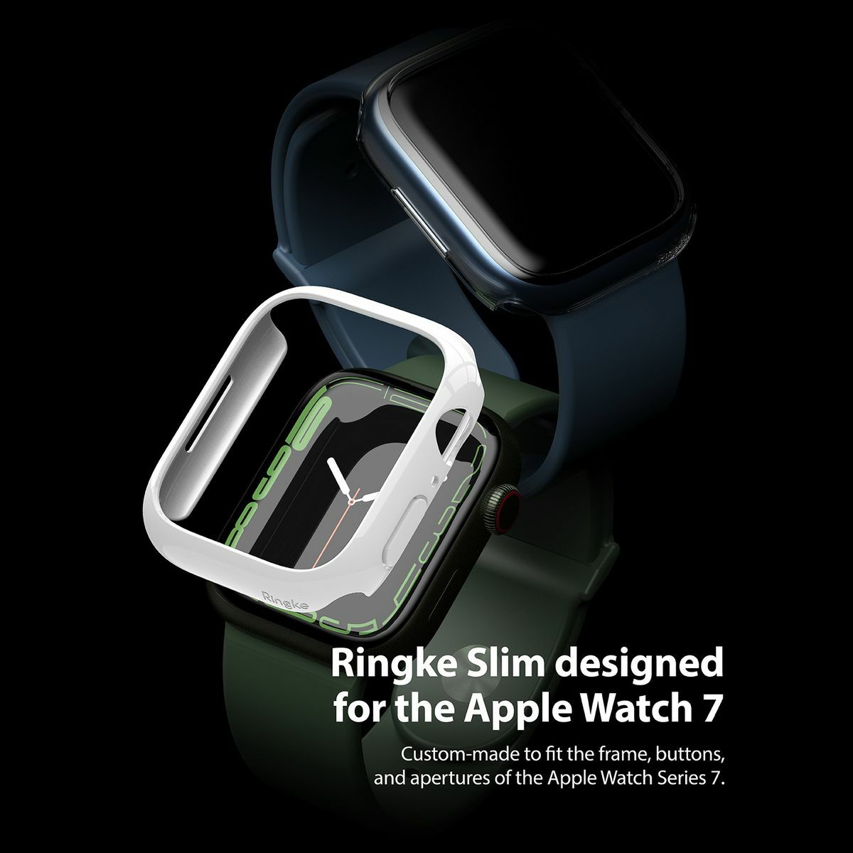 Kép 7/12 - Ringke Watch 7 Series, tok, 45 mm, Slim (2db/csomag), Átlátszó/Fehér