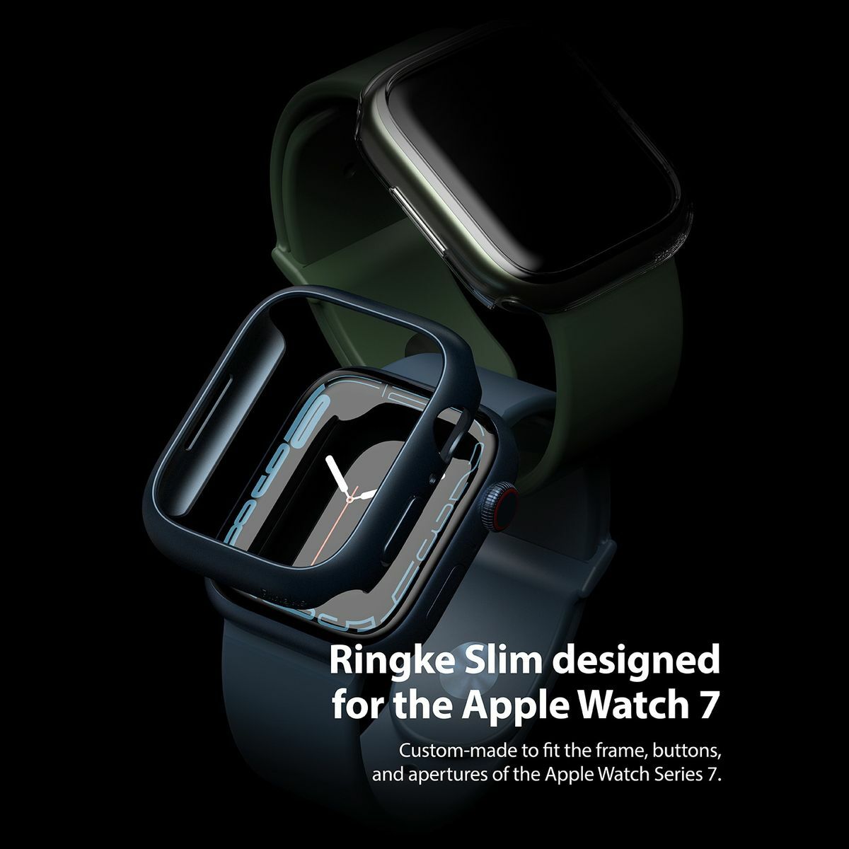 Kép 7/12 - Ringke Watch 7 Series, tok, 41 mm, Slim (2db/csomag), Átlátszó/Kék