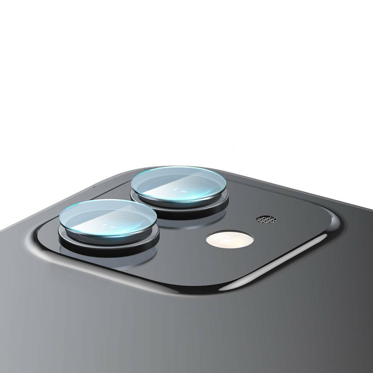 Kép 5/18 - Baseus iPhone 12 mini Kamera hátsó lencsevédő 0.25mm (2db / csomag) átlátszó (SGAPIPH54N-JT02)