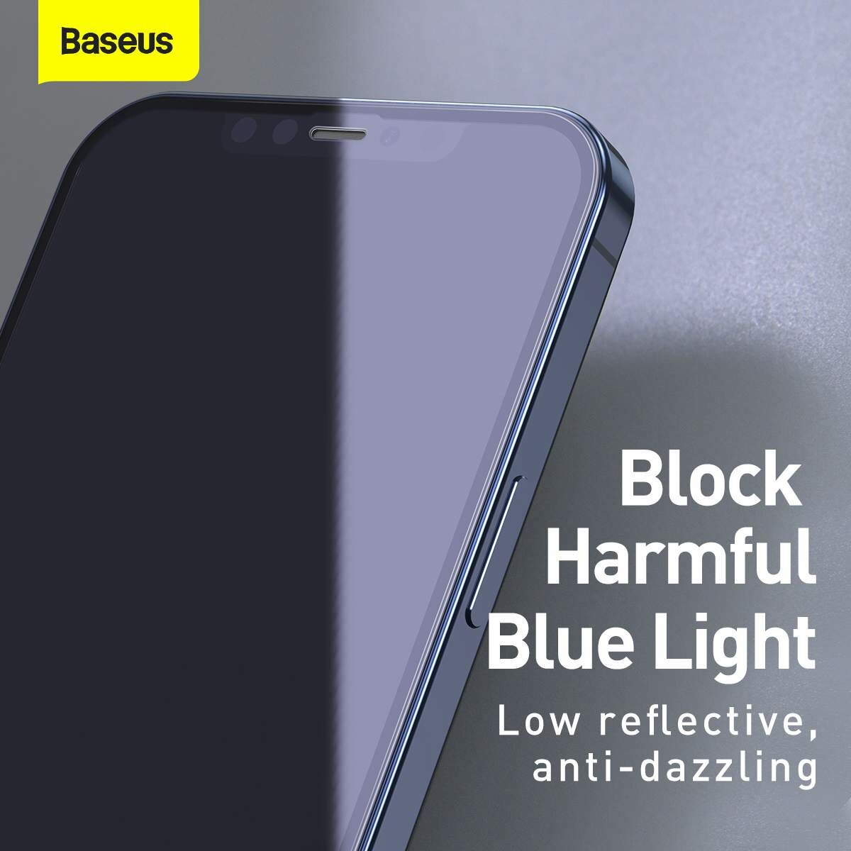 Kép 13/13 - Baseus iPhone 12 mini 0.3 mm, teljes felületre, lekerekített edzett üveg, kékfény szűrős (2 db), fekete (SGAPIPH54N-KB01)