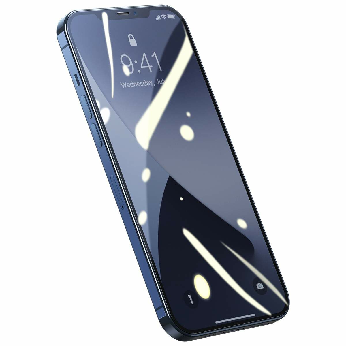 Kép 10/16 - Baseus iPhone 12 mini 0.25 mm, teljes felületre, edzett üveg (2 db), fekete (SGAPIPH54N-KC01)