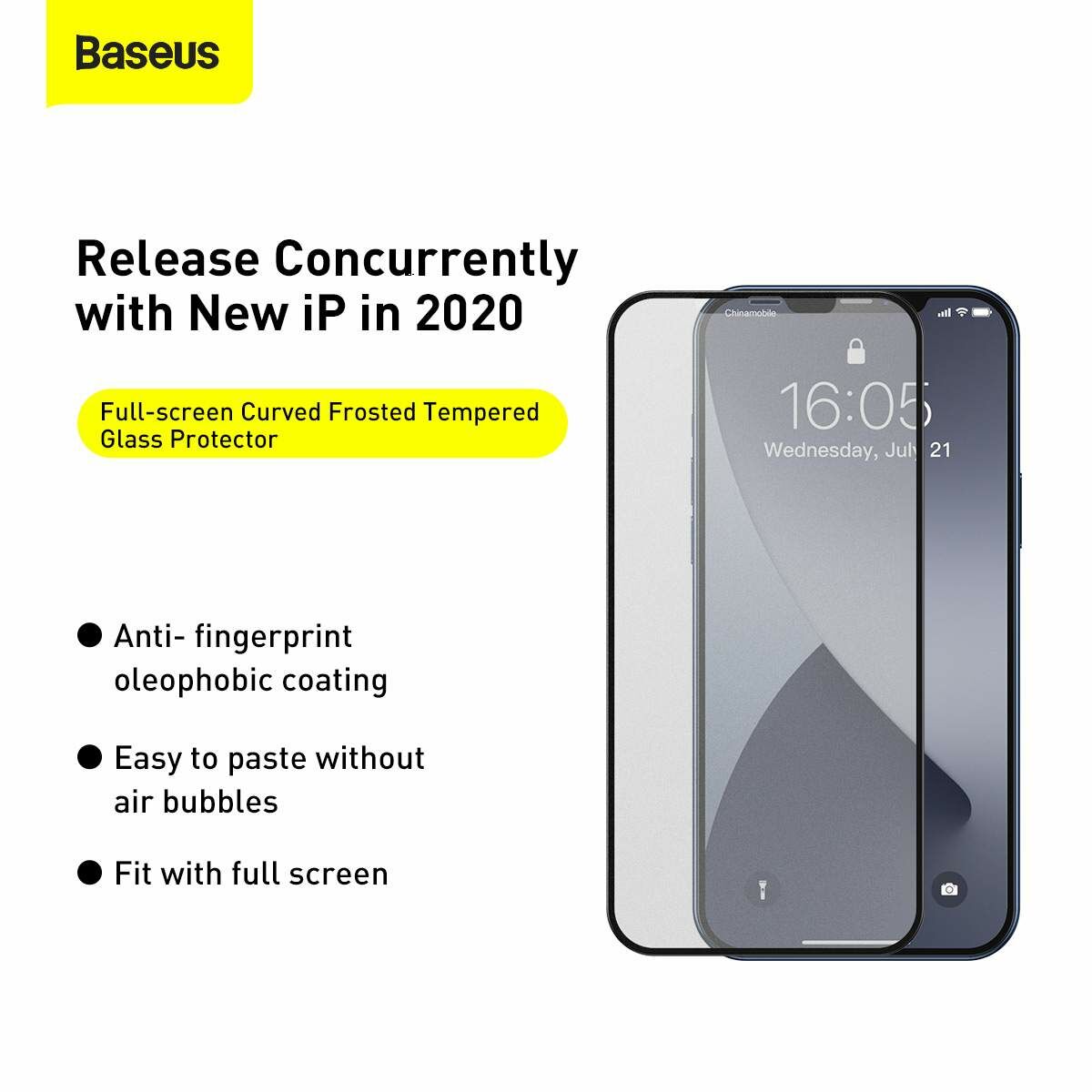 Baseus iPhone 12 mini 0.25 mm, teljes felületre, lekerekített matt edzett üveg (2 db), fekete (SGAPIPH54N-KC01)
