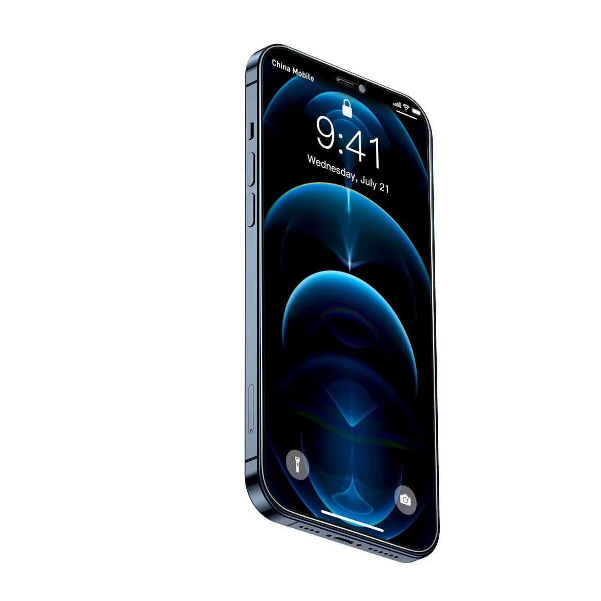 Kép 14/17 - Baseus iPhone 12 mini 0.3 mm, teljes felületre, edzett üveg, betekintés védelem (2db + keret), fekete (SGAPIPH54N-KR01)