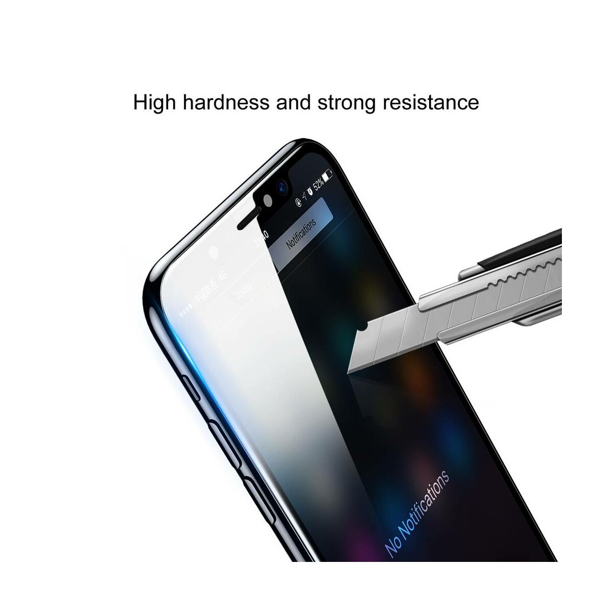 Kép 7/9 - Baseus iPhone XS (5.8") 0.3 mm, kijelzővédő üvegfólia (előlap + hátlap), fekete (SGAPIPH58-TZ01)