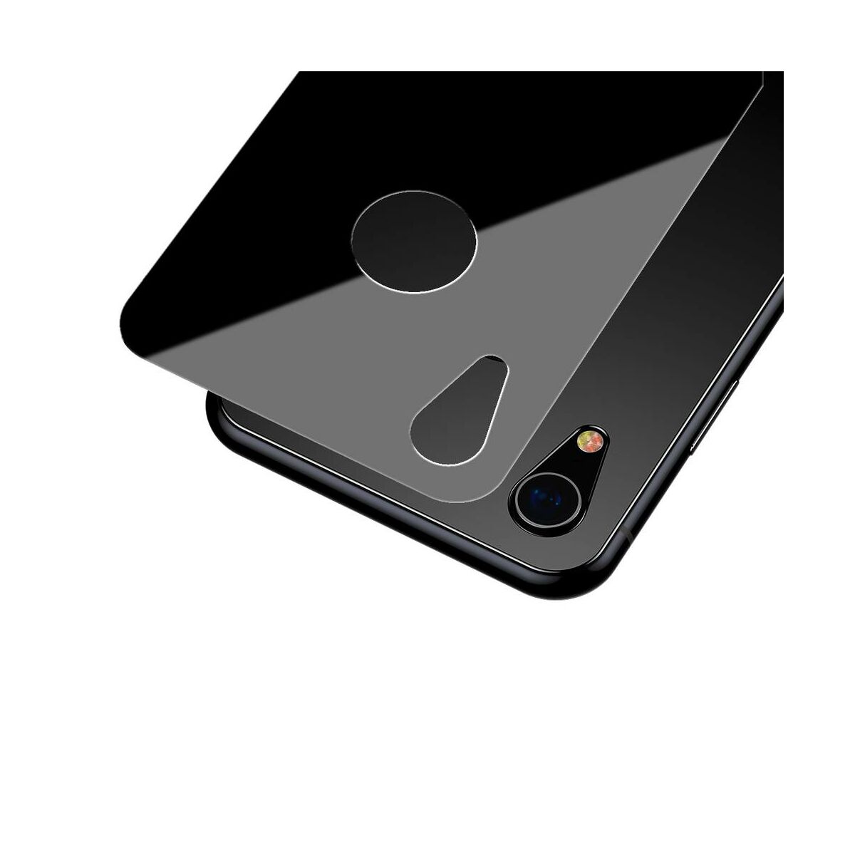 Kép 5/9 - Baseus iPhone XR/ 11 (6.1") 0.3 mm, teljes felületre edzett üveg hátlap védő fólia, fekete (SGAPIPH61-BM01)