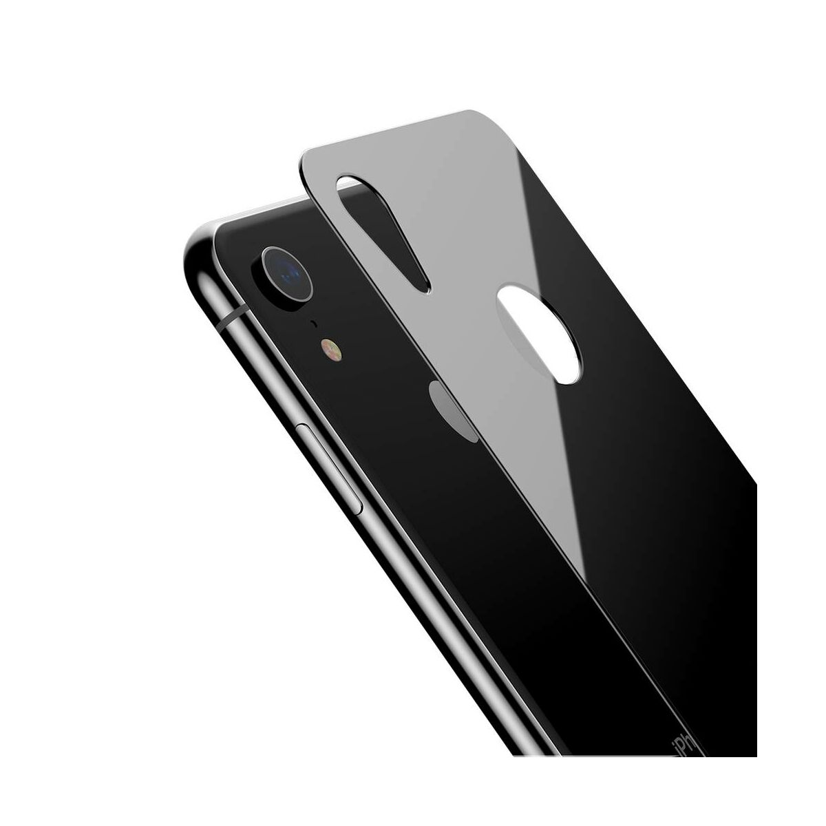 Kép 6/9 - Baseus iPhone XR/ 11 (6.1") 0.3 mm, teljes felületre edzett üveg hátlap védő fólia, fekete (SGAPIPH61-BM01)