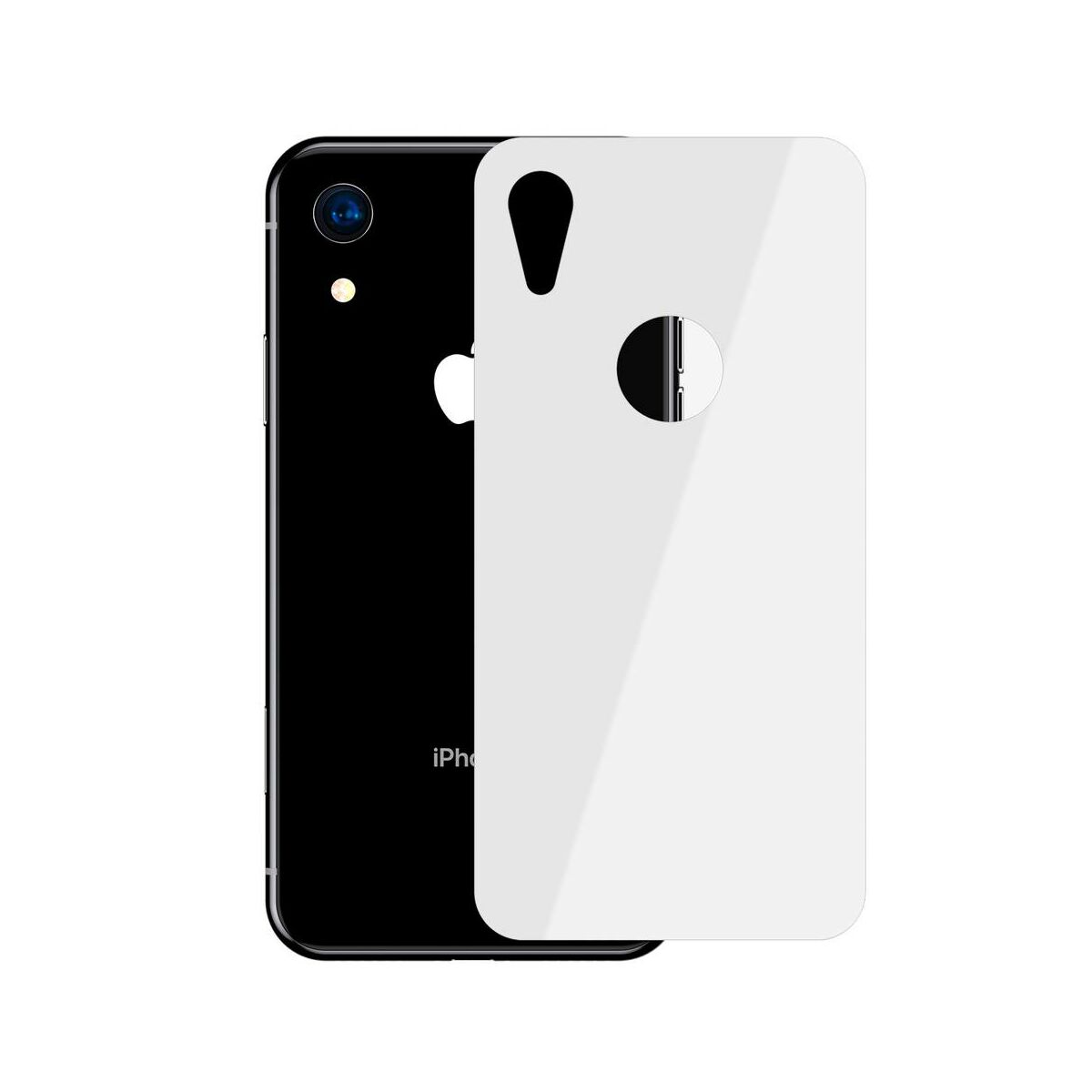 Kép 2/9 - Baseus iPhone XR/ 11 (6.1") 0.3 mm, teljes felületre edzett üveg hátlap védő fólia, fehér (SGAPIPH61-BM02)