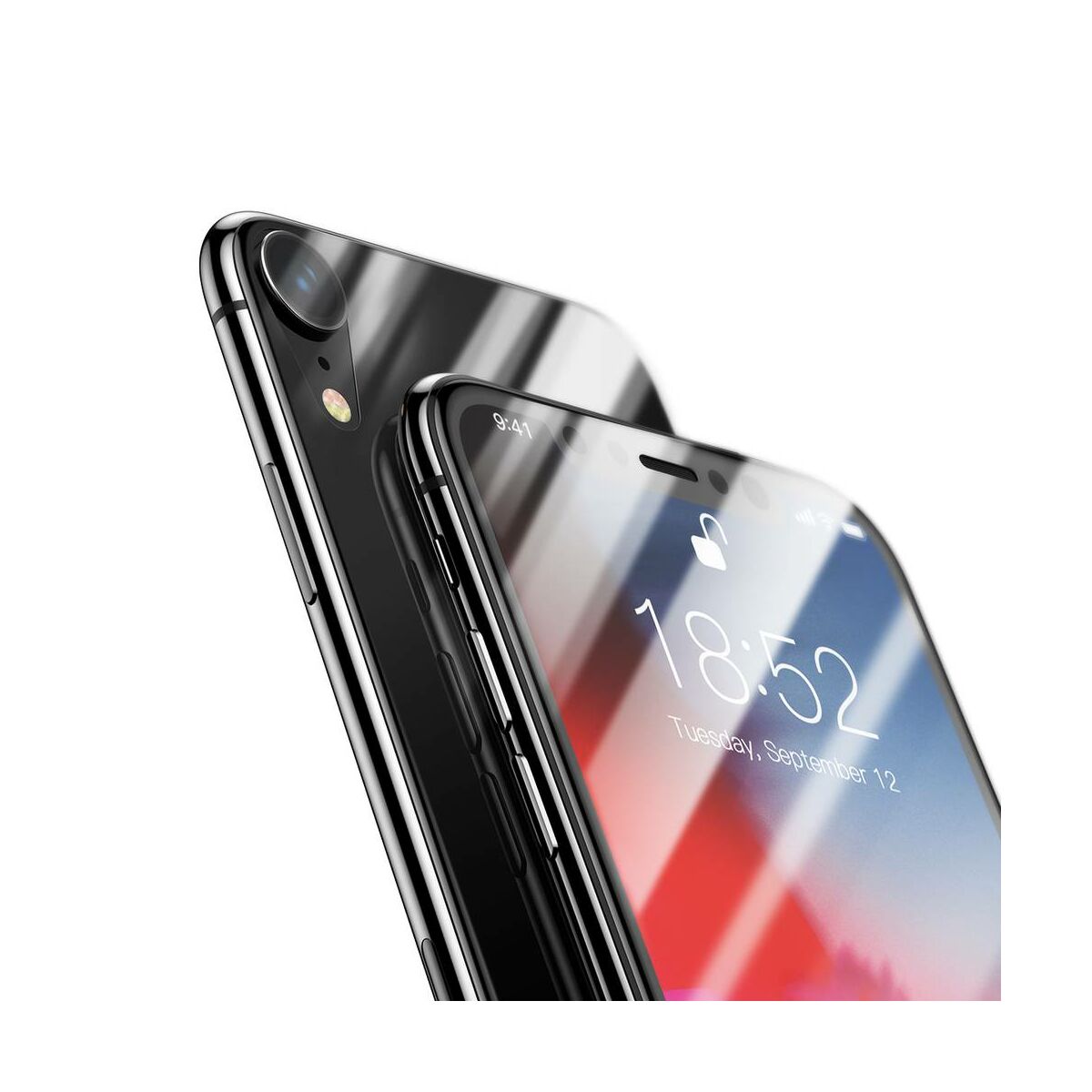 Kép 3/5 - Baseus iPhone XR/ 11 (6.1") 0.3 mm, kijelzővédő üveg fólia (előlap + hátlap), fekete (SGAPIPH61-TZ01)