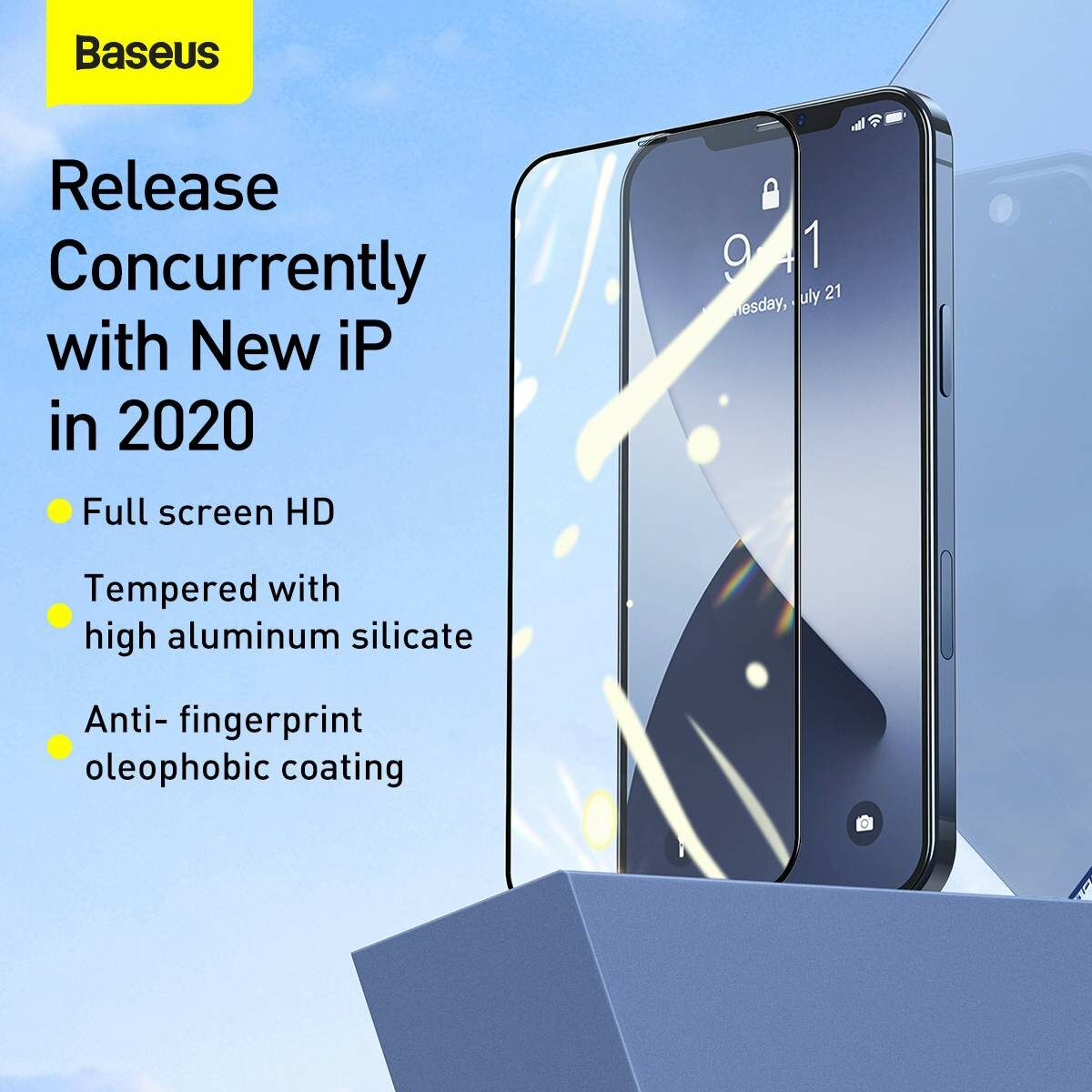 Baseus iPhone 12/12 Pro 0.25 mm, teljes fefületre, edzett üveg (2db), fekete (SGAPIPH61P-KC01)