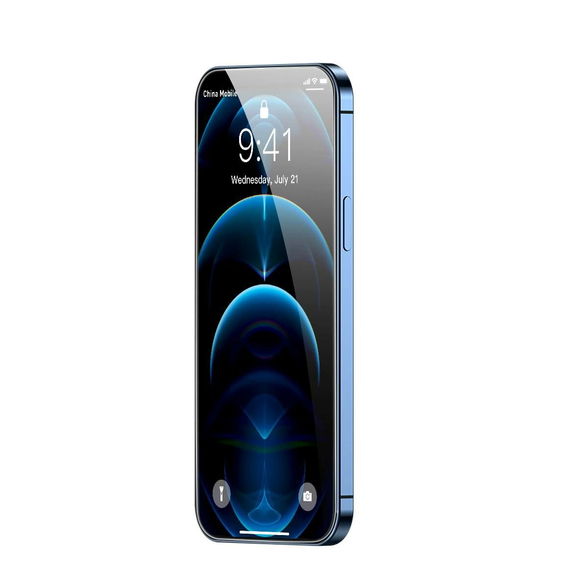 Kép 12/17 - Baseus iPhone 12/12 Pro 0.3 mm, teljes felületre, edzett üveg, betekintés védelem (2db +keret), fekete (SGAPIPH61P-KS01)