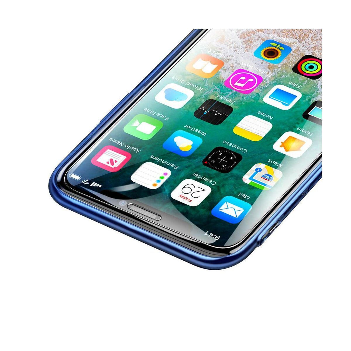 Kép 6/8 - Baseus iPhone XS Max (6.5") 0.3 mm, edzett üveg kijelzővédő fólia, átlátszó (SGAPIPH65-ES02)