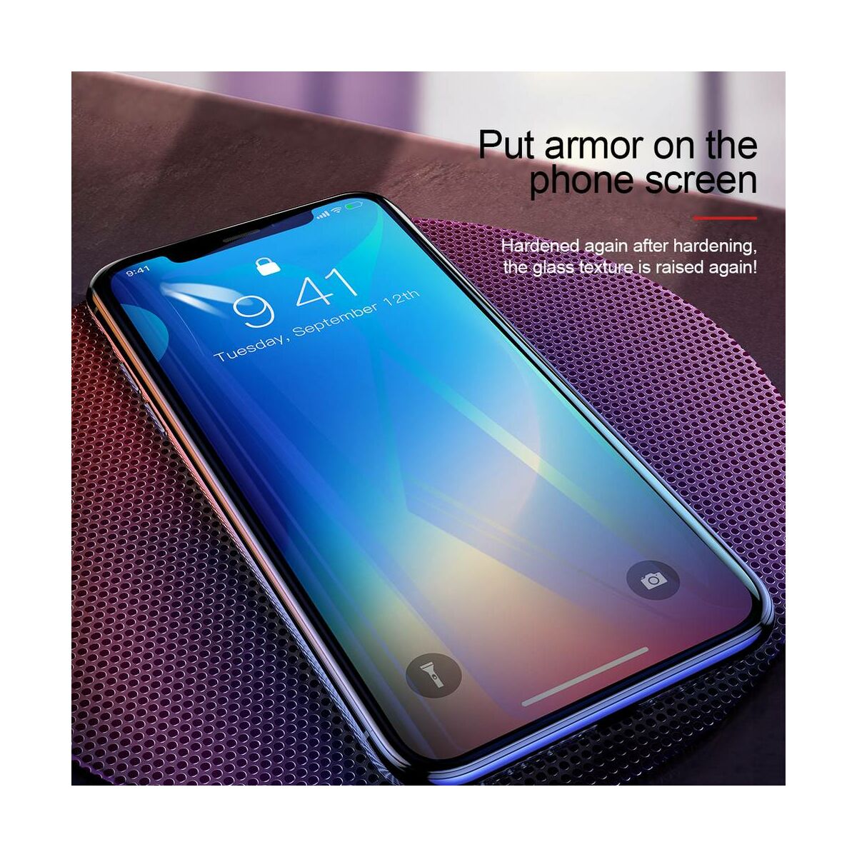 Kép 3/9 - Baseus iPhone XS Max (6.5") 0.15 mm, kékfény szűrős edzett üveg kijelzővédő fólia, átlátszó (SGAPIPH65-FC02)