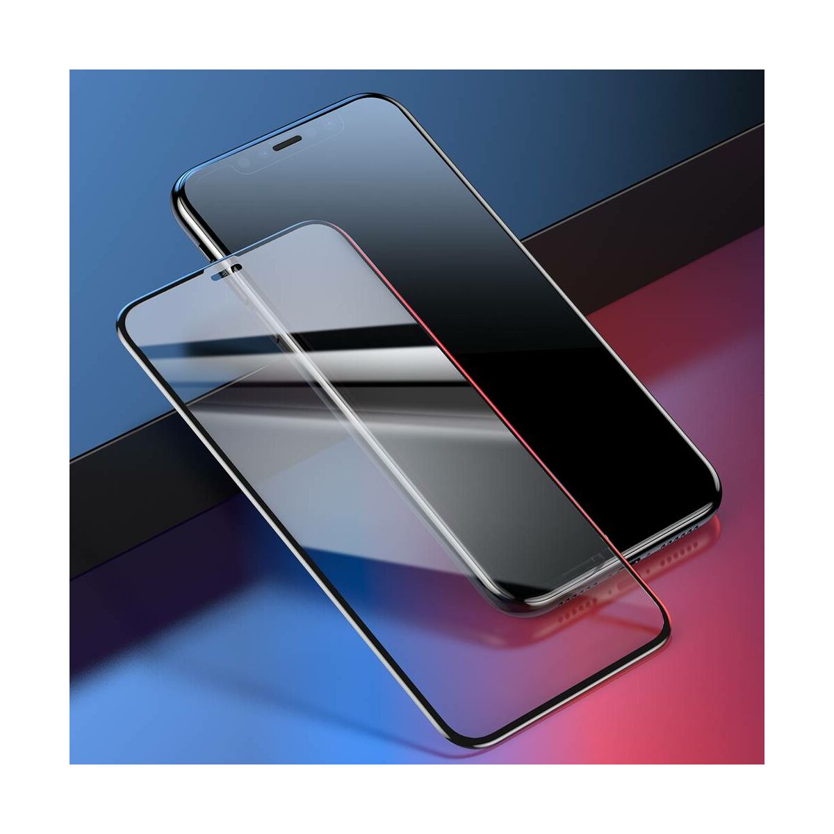 Baseus iPhone XS Max (6.5") 0.2 mm, teljes felületre edzett üveg kijelzővédő fólia, fekete (SGAPIPH65-TN01)
