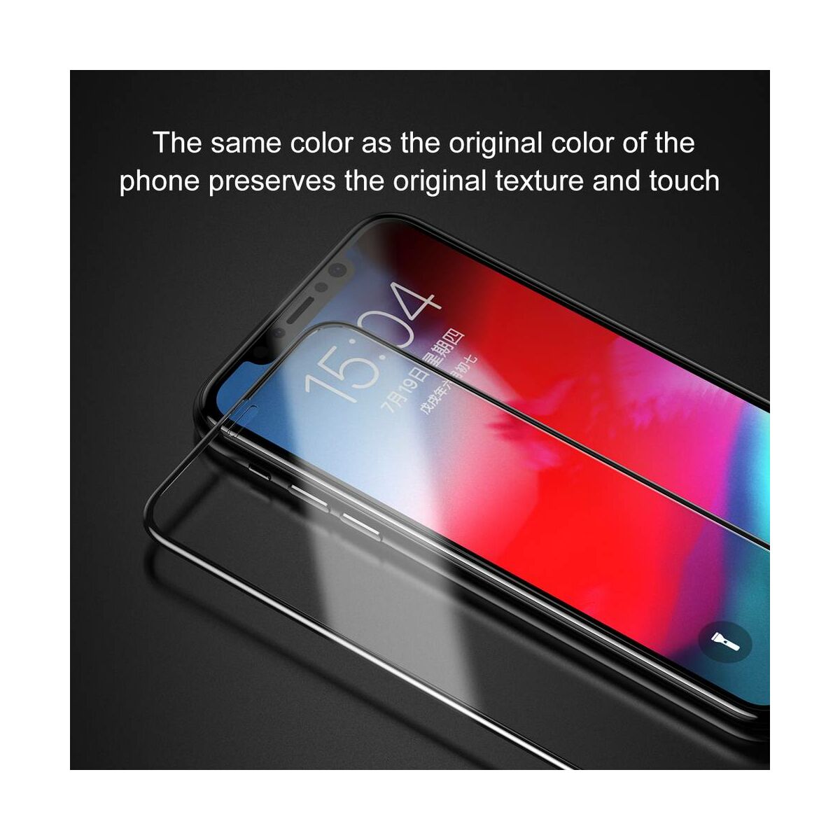 Kép 6/9 - Baseus iPhone XS Max (6.5") 0.3 mm, üveg fólia szett (előlap + hátlap), fekete (SGAPIPH65-TZ01)