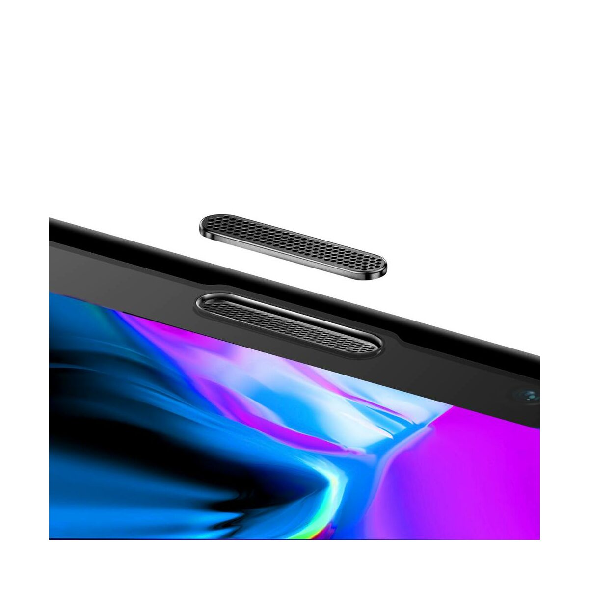 Kép 3/9 - Baseus iPhone XS Max (6.5") 0.23 mm, teljes felületre lekerekített edzett üveg, por elleni védelem fekete (SGAPIPH65-WA01)