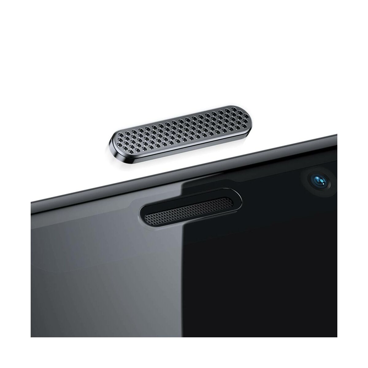 Kép 3/8 - Baseus iPhone XS Max (6.5") 0.23 mm, teljes felületre lekerekített edzett üveg Anti-Spy por elleni védelem fekete (SGAPIPH65-WC01)