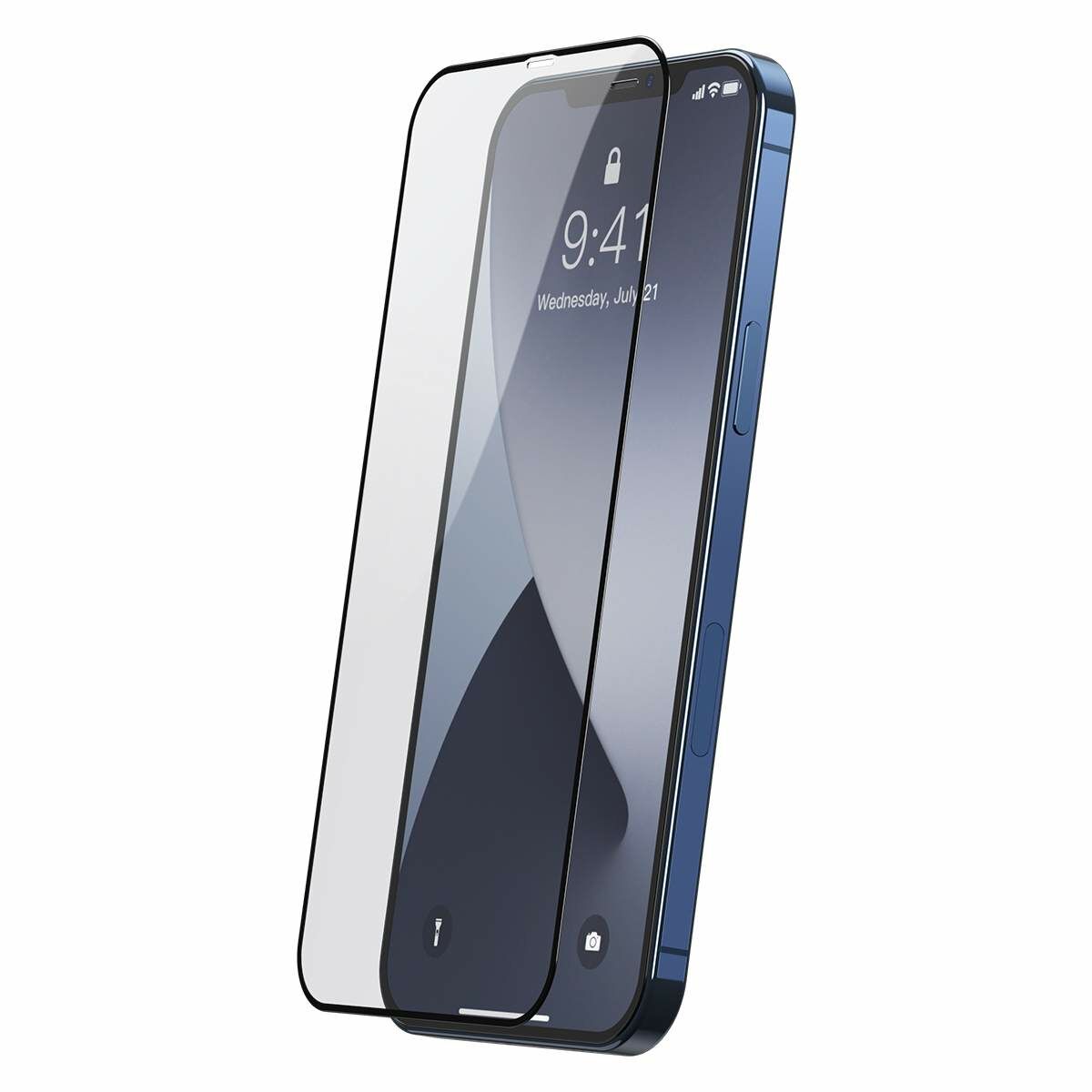 Kép 11/16 - Baseus iPhone 12 Pro Max 0.25 mm, teljes felületre, edzett üveg (2 db), fekete (SGAPIPH67N-KC01)