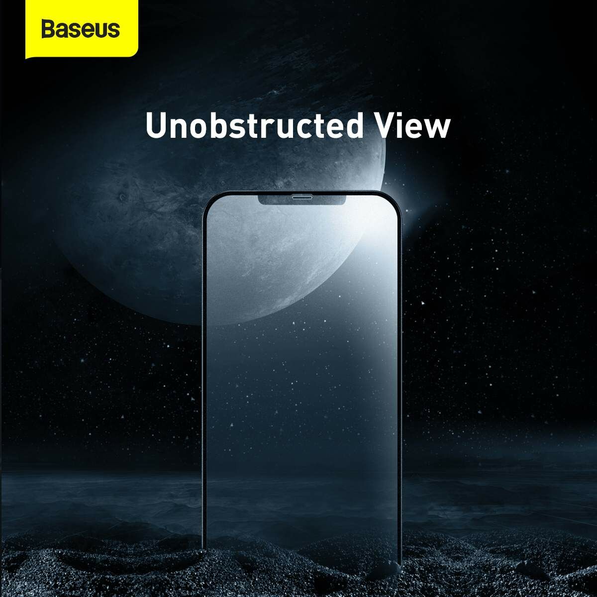 Kép 6/12 - Baseus iPhone 12 Pro Max 0.25 mm, teljes felületre, lekerekített, matt edzett üveg (2db), fekete (SGAPIPH67N-KM01)