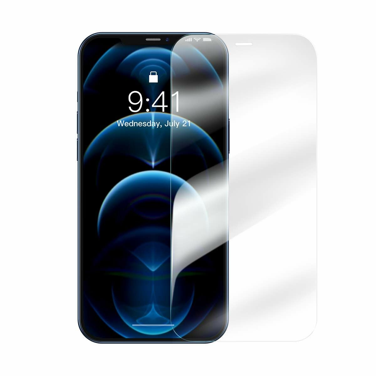 Baseus iPhone 12 Pro Max 0.3 mm, teljes felületre Super porcelán kristály Edzett üvegfólia (2db/doboz) átlátszó (SGAPIPH67N-LI02)