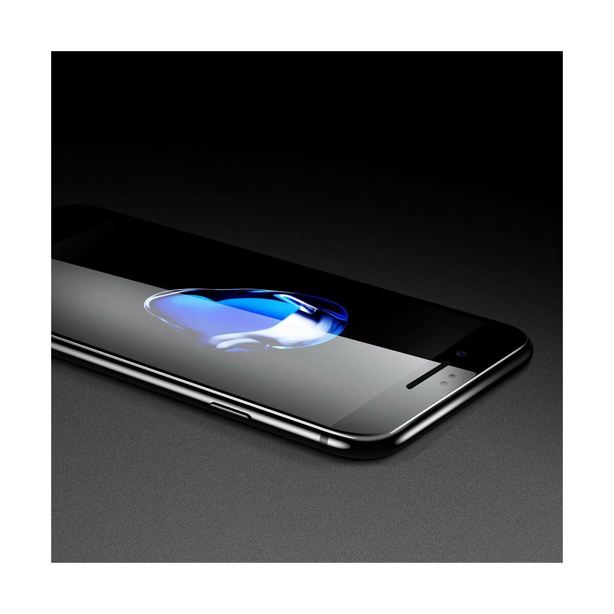 Baseus iPhone 6/6s Plus 0.3 mm, teljes felületre edzett üveg kijelzővédő fólia, fekete (SGAPIPH6SP-B3D01)