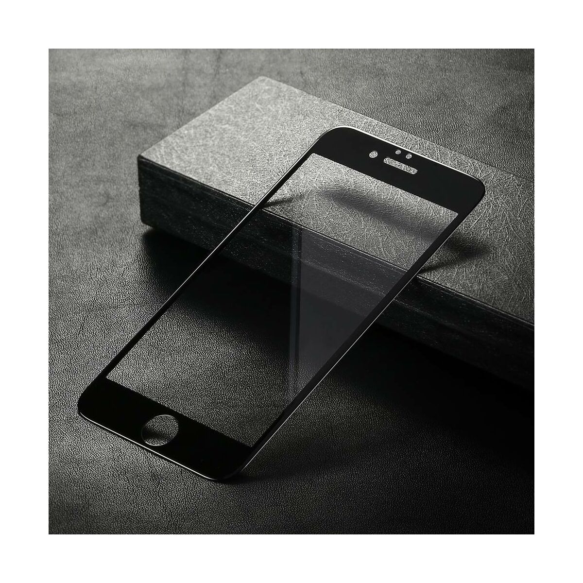 Kép 9/10 - Baseus iPhone 6/6s Plus 0.3 mm, teljes felületre edzett üveg kijelzővédő fólia, fekete (SGAPIPH6SP-B3D01)