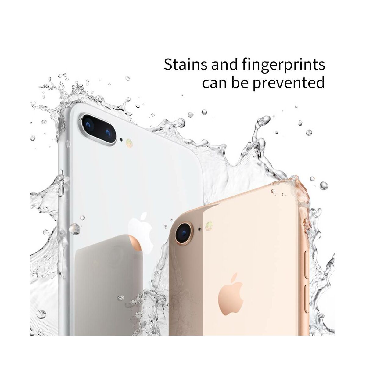Kép 3/8 - Baseus iPhone 8/7 Plus 0.3 mm, 4D teljes lefedésre hátlap edzett üveg fólia, ezüst (SGAPIPH8P-4D0S)