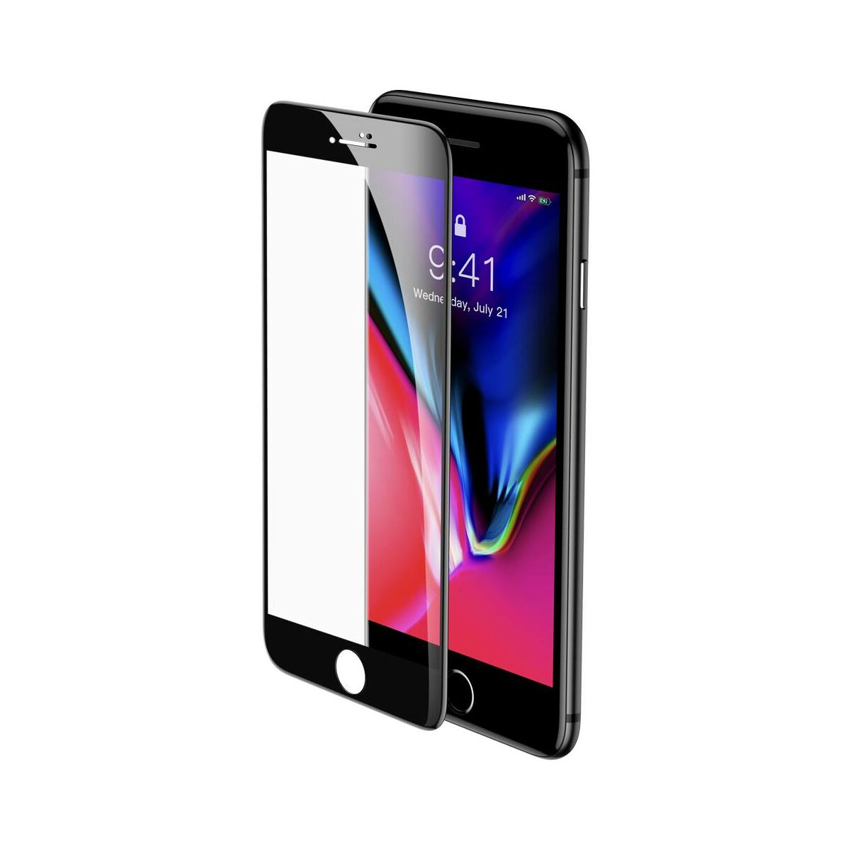 Kép 11/16 - Baseus iPhone 8/7 Plus 0.23 mm, teljes felületre edzett üveg, törésálló élek, fekete (SGAPIPH8P-GPE01)