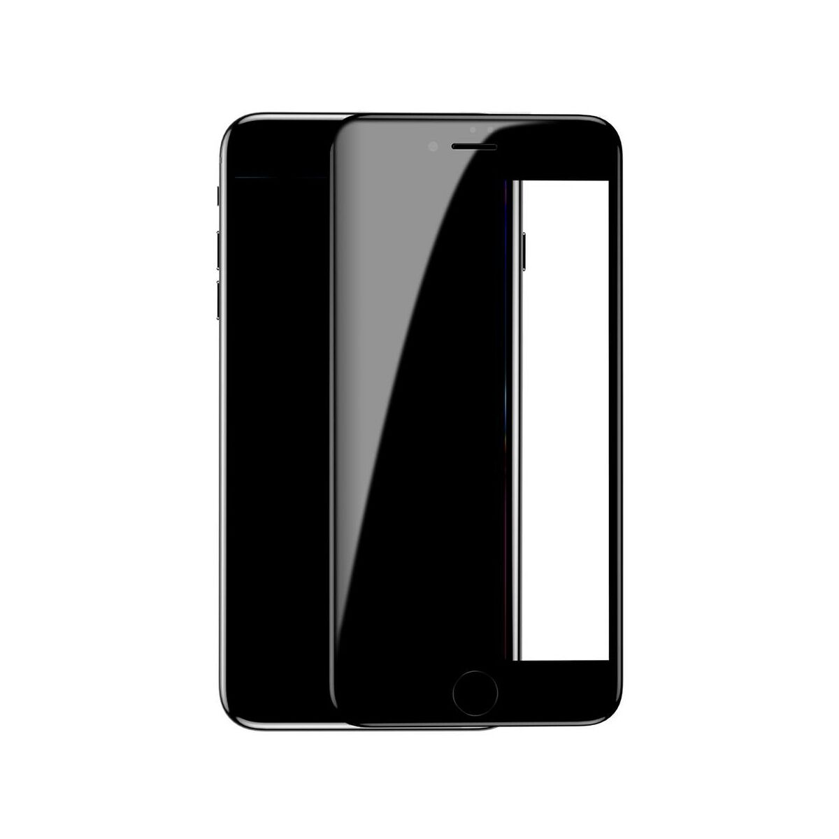 Kép 4/10 - Baseus iPhone 8/7 Plus 0.3 mm, teljes felületre edzett üveg kijelzővédő fólia, fekete (SGAPIPH8P-KA01)