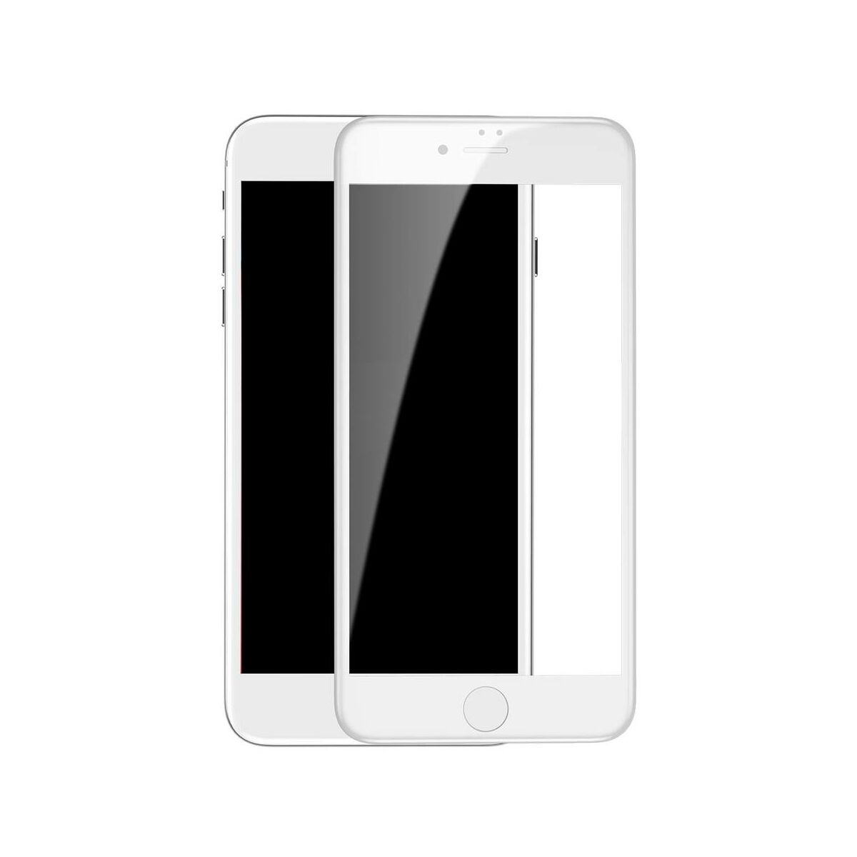 Kép 4/10 - Baseus iPhone 8/7 Plus 0.3 mm, teljes felületre edzett üveg kijelzővédő fólia, fehér (SGAPIPH8P-KA02)