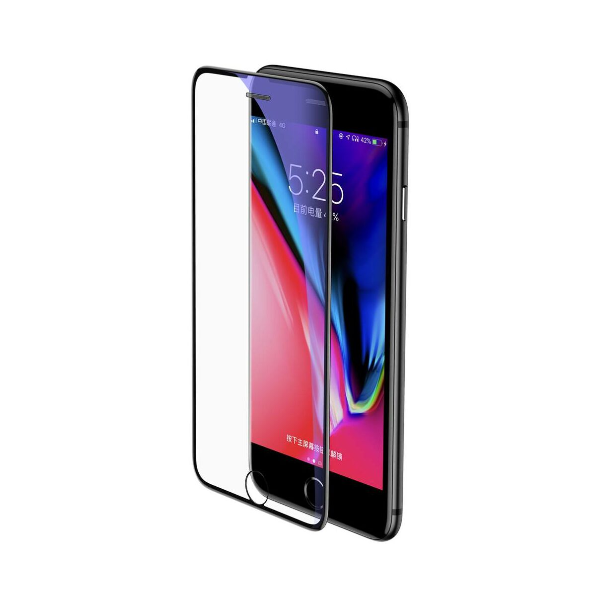 Baseus iPhone 8/7/6 Plus 0.23 mm, teljes felületre, kékfény szűrős,lekerekített edzett üveg por elleni védelem, fekete (SGAPIPH8P-WB01)