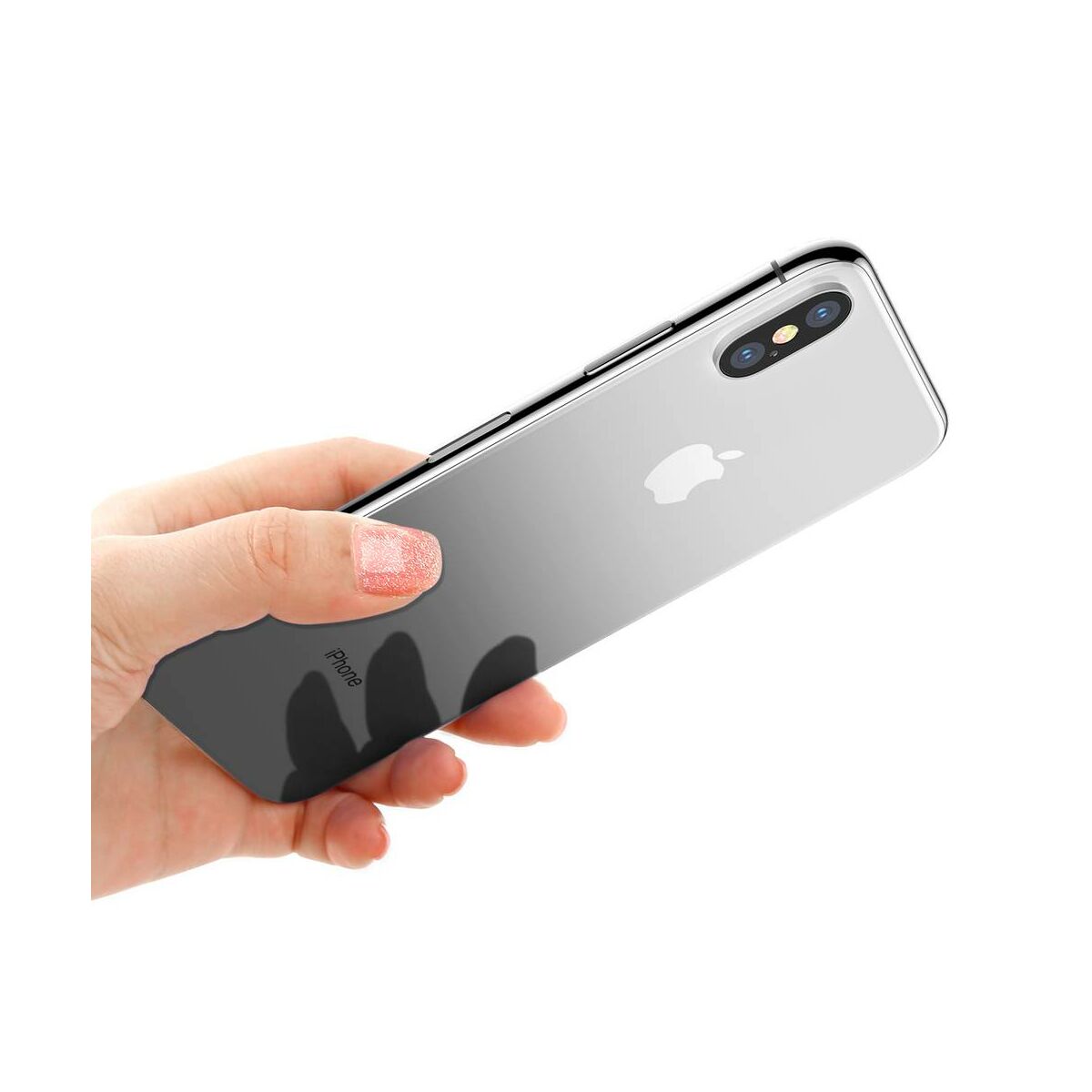 Kép 3/9 - Baseus iPhone X/XS (5.8") 0.3 mm, színezett hátlap edzett üveg fólia, fekete (SGAPIPHX-GR01)