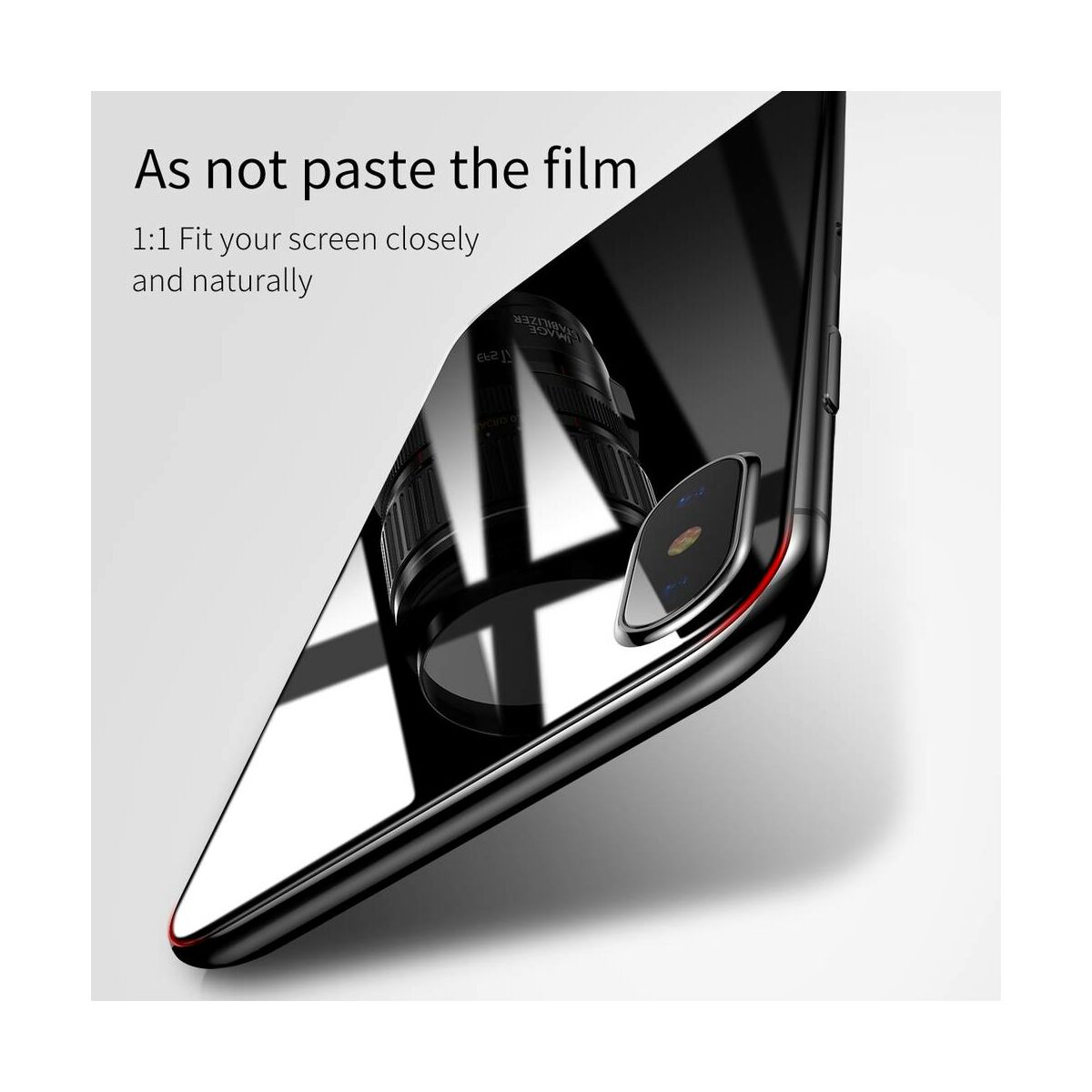 Baseus iPhone X/XS (5.8") 0.3 mm, Üveg fólia szett (előlap + hátlap), átlátszó (SGAPIPHX-TZ02)