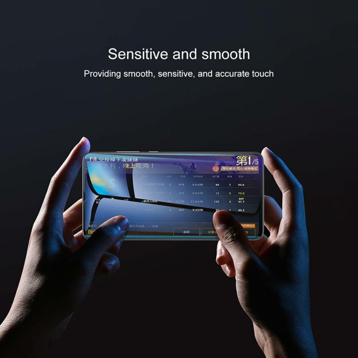 Kép 4/9 - Baseus Huawei Mate 20 0.3 mm, Teljes felületre kékfény szűrős edzett üveg kijelzővédő fólia, fekete (SGHWMATE20-KB01)