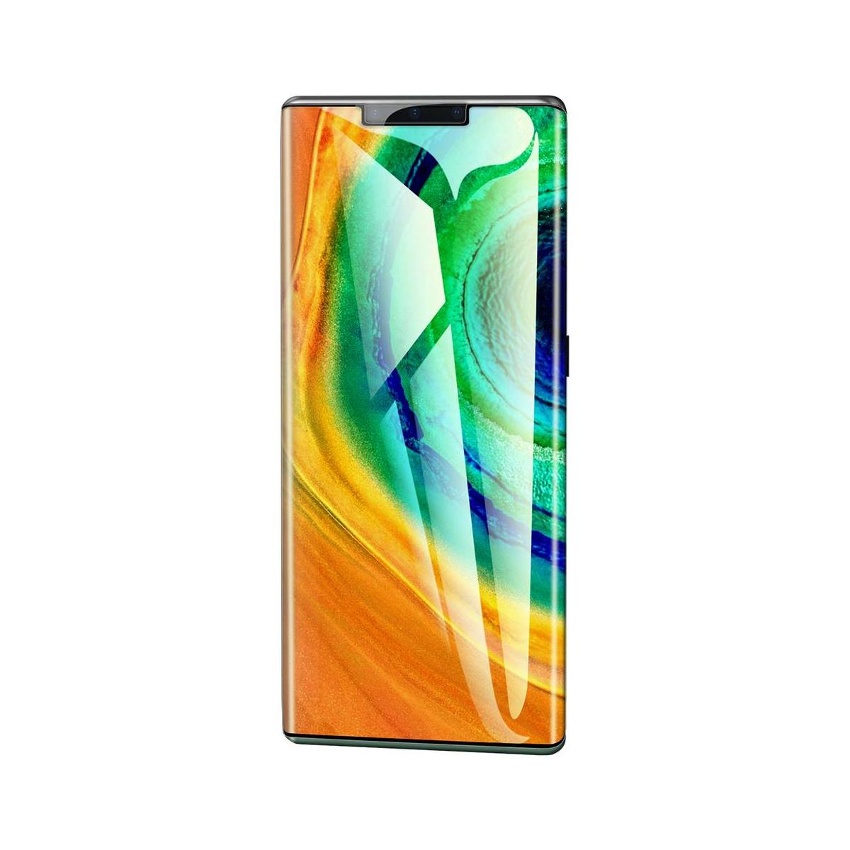 Kép 7/9 - Baseus Huawei Mate 30 0.15 mm, teljes felületre, ívelt betörés elleni könnyített kijelzővédő, fekete (SGHWMATE30P-KR01)
