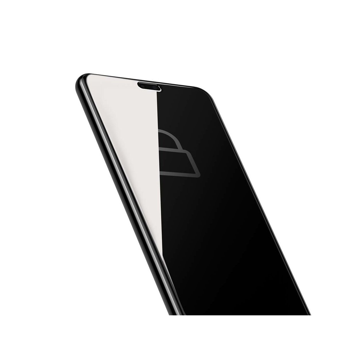 Kép 6/8 - Baseus Huawei P20 0.3 mm, Anti-spy edzett üveg kijelzővédő fólia, fekete (SGHWP20-TG01)