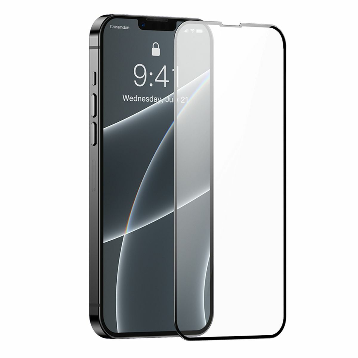 Kép 9/14 - Baseus iPhone 13/13 Pro 0.4 mm CW-HY Teljes kijelzős, Teljes üveg, éleken erősített üveg (1db / csomag + felhelyező keret) fekete (SGQP040101)